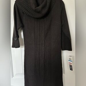 New XOXO brown sweater knit dress cowl neck juniors size M